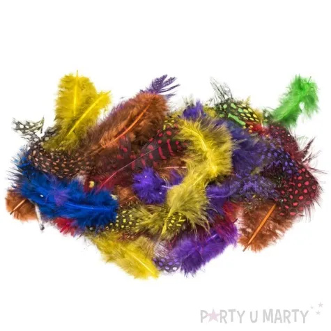 piorka dekoracyjne nakrapiane mix brewis 4 10 cm 50 szt