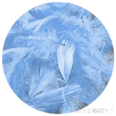 piorka dekoracyjne niebieskie woreczek