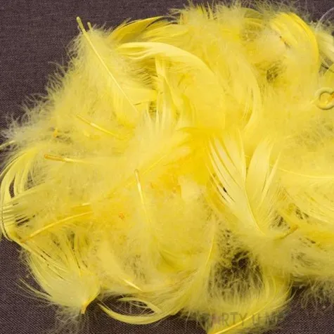 piorka dekoracyjne zolte woreczek