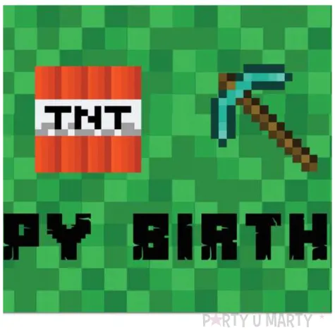 plakat happy birthday piksele zielony congee 70 x 33 cm