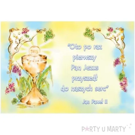 plakat komunijny jp ii 68 x 48 cm