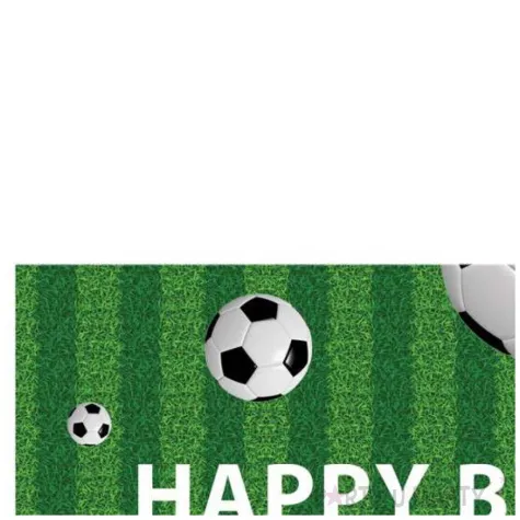 plakat pilka nozna happy birthday zielony congee 70x33 cm