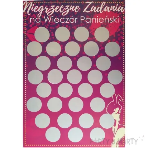 plakat wieczor panienski zdrapka z zadaniami propa ganda