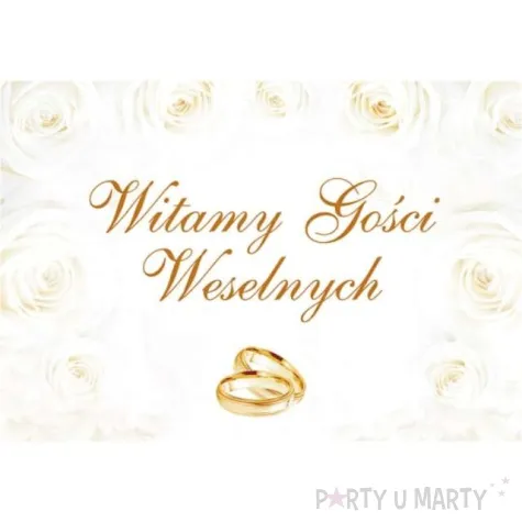 plakat witamy gosci weselnych 58 x 40 cm 1 szt