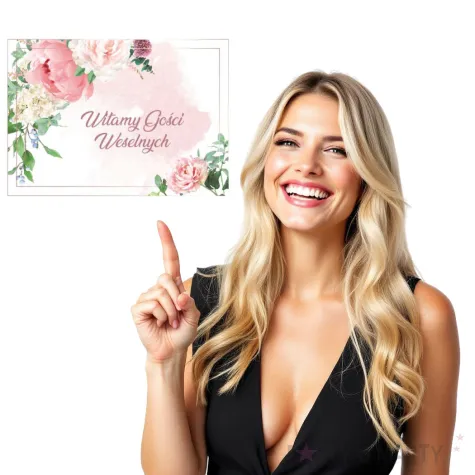 plakat witamy gosci weselnych 69x47 cm toledo