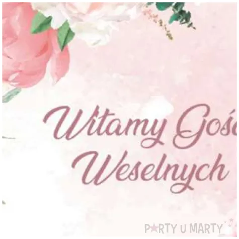 plakat witamy gosci weselnych 69x47 cm toledo