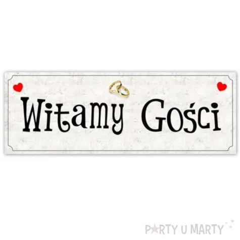 plakat witamy gosci z sercem 24 x 68 cm dekoracjepolska