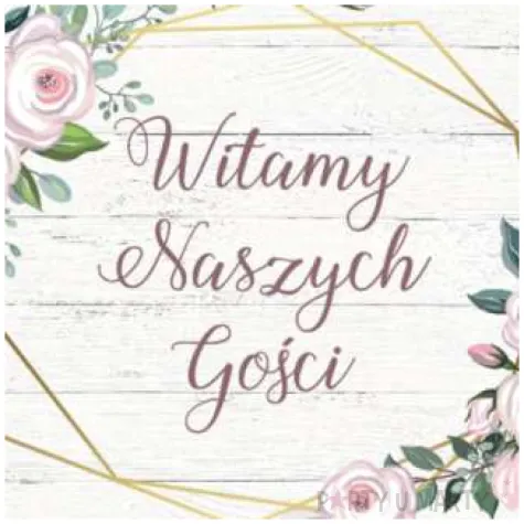 plakat witamy naszych gosci 48x34 cm toledo