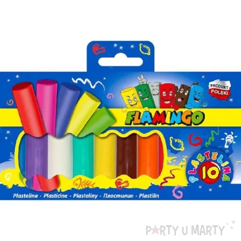 plastelina szkolna mix flamingo 10 szt