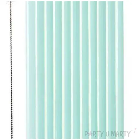 plastikowe slomki wielokrotnego uzytku na urodziny piknik falbanka szalwiowe pastelowe 12 szt