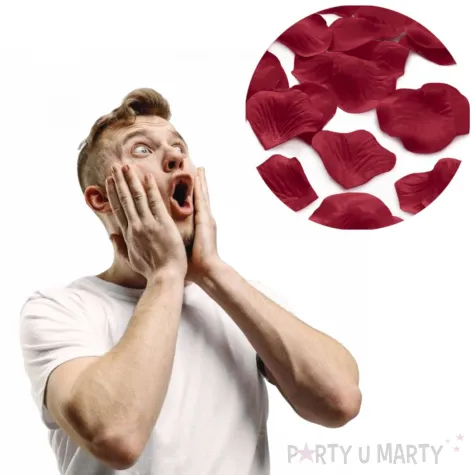 platki roz classic bordowe partypal 500 szt