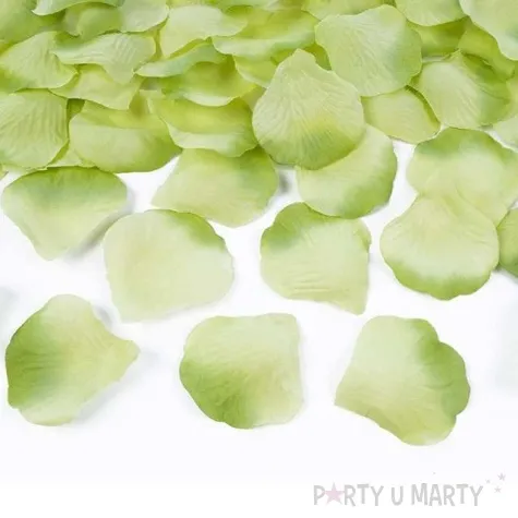 platki roz classic zielone jasne cieniowane partydeco 100 szt