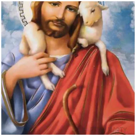 pocztowka wesolego alleluja jezus z barankiem maki 104 x 147 mm