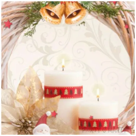 pocztowka wesolych swiat stroik z mikolajkami maki a6