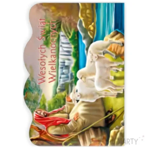 pocztowka wesolych swiat wielkanocnych baranek maki 104 x 147 mm