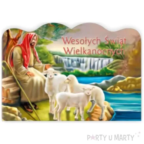 pocztowka wesolych swiat wielkanocnych baranek maki 104 x 147 mm