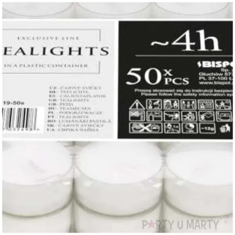 podgrzewacz transparent 4h bispol 50 szt