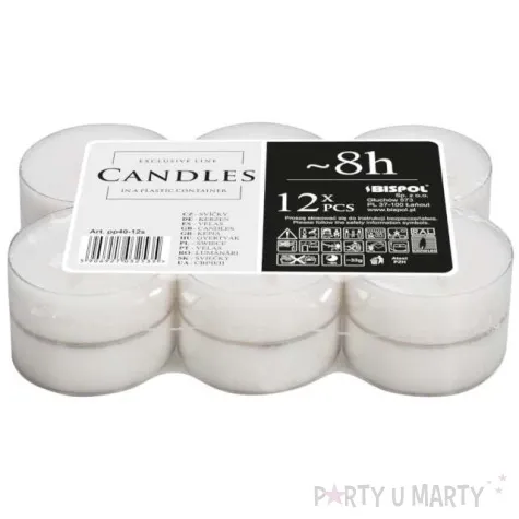 podgrzewacz transparent xl 8h bispol 12 szt