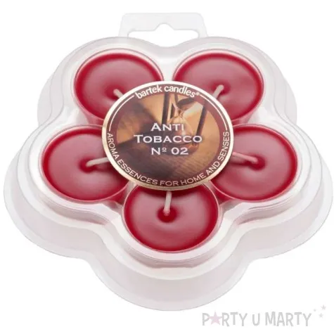 podgrzewacz zapachowy anti tobacco czerwony bartek candles 5 szt