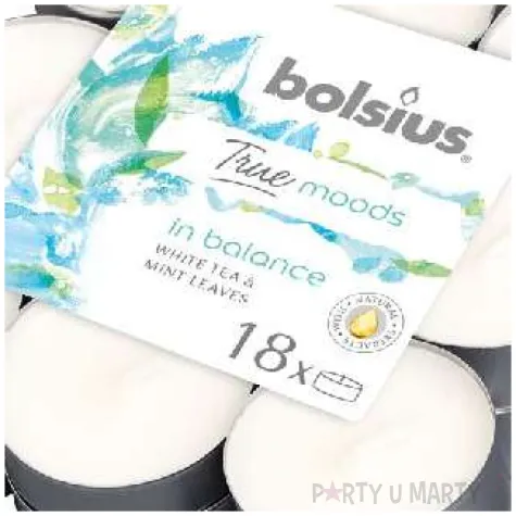 podgrzewacz zapachowy biala herbata true moods bolsius 38 mm 18 szt