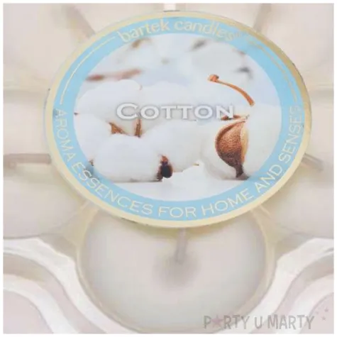 podgrzewacz zapachowy cotton bialy bartek candles 5 szt