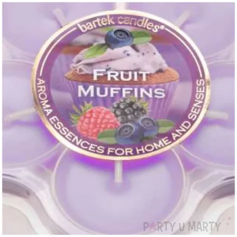 podgrzewacz zapachowy fruit muffins fioletowy bartek candles 5 szt
