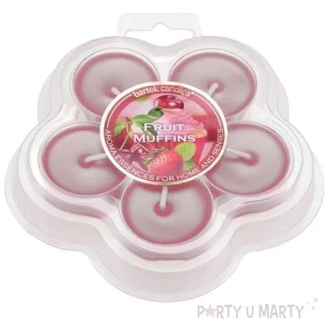 podgrzewacz zapachowy fruit muffins rozowy bartek candles 5 szt