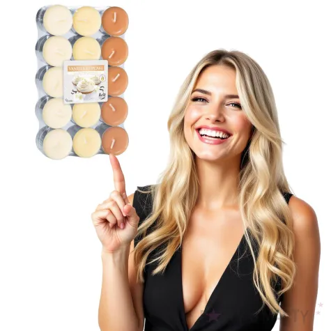 podgrzewacz zapachowy miks kolorow ciasteczko waniliowe bispol 4h 30 szt