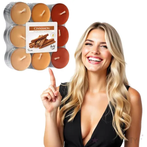 podgrzewacz zapachowy miks kolorow cynamon bispol 4h 18 szt