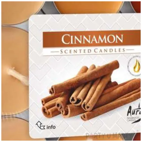 podgrzewacz zapachowy miks kolorow cynamon bispol 4h 18 szt