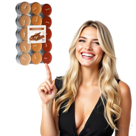 podgrzewacz zapachowy miks kolorow cynamon bispol 4h 30 szt