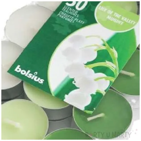 podgrzewacz zapachowy miks kolorow konwalia zielony bolsius 4h 30 szt