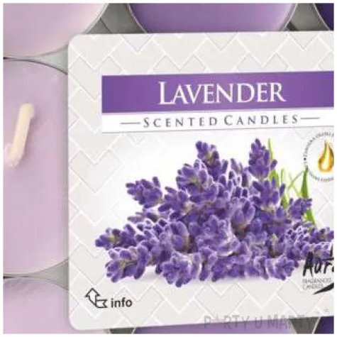 podgrzewacz zapachowy miks kolorow lawenda bispol 4h 18 szt