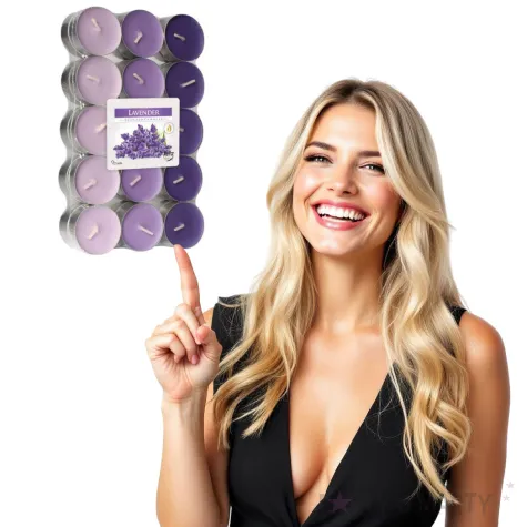 podgrzewacz zapachowy miks kolorow lawenda bispol 4h 30 szt