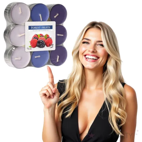 podgrzewacz zapachowy miks kolorow lesne owoce bispol 4h 18 szt