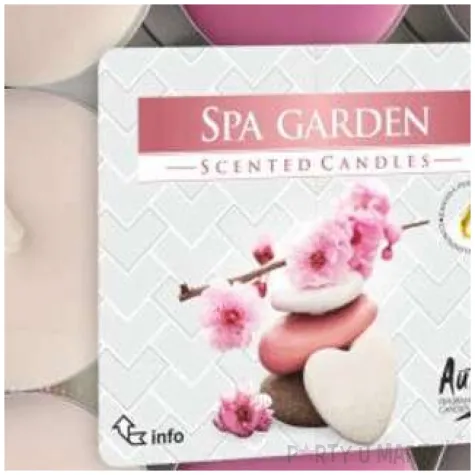 podgrzewacz zapachowy miks kolorow ogrod spa aura 4h 18 szt