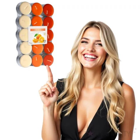 podgrzewacz zapachowy miks kolorow pomarancza bispol 4h 30 szt