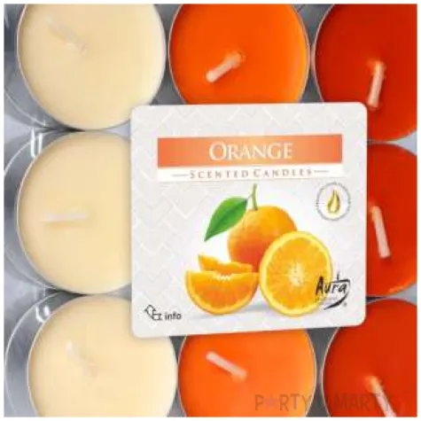 podgrzewacz zapachowy miks kolorow pomarancza bispol 4h 30 szt