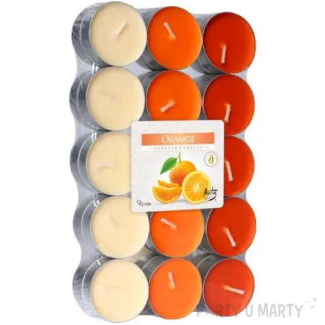 podgrzewacz zapachowy miks kolorow pomarancza bispol 4h 30 szt