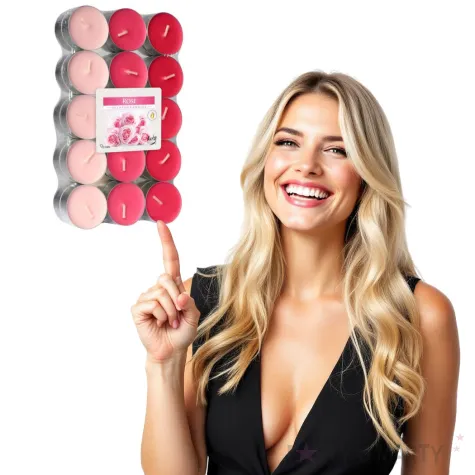 podgrzewacz zapachowy miks kolorow roza bispol 4h 30 szt