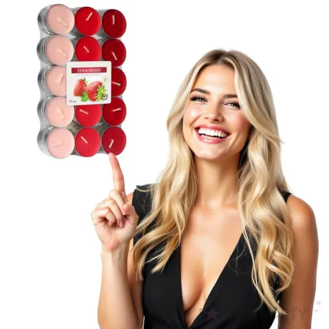 podgrzewacz zapachowy miks kolorow truskawka bispol 4h 30 szt