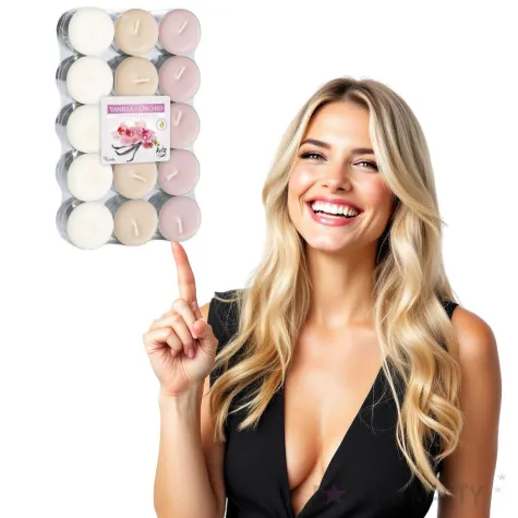 podgrzewacz zapachowy miks kolorow wanilia orchidea bispol 4h 30 szt