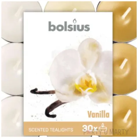 podgrzewacz zapachowy miks kolorow waniliowy kremowy bolsius 4h 30 szt