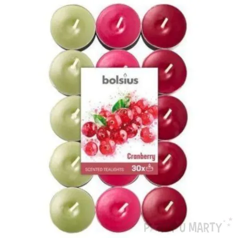 podgrzewacz zapachowy miks kolorow zurawina czerwony bolsius 4h 30 szt