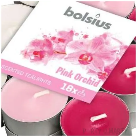 podgrzewacz zapachowy rozowa orchidea kwiatowy bolsius 18 szt