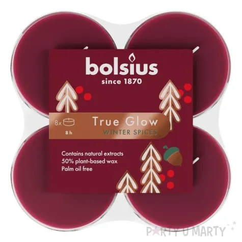 podgrzewacz zapachowy swiateczne przyprawy czerwony bolsius 8h 8 szt