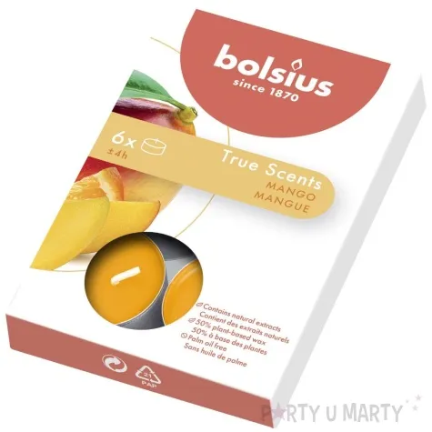 podgrzewacz zapachowy t s mango bolsius 4h 6 szt
