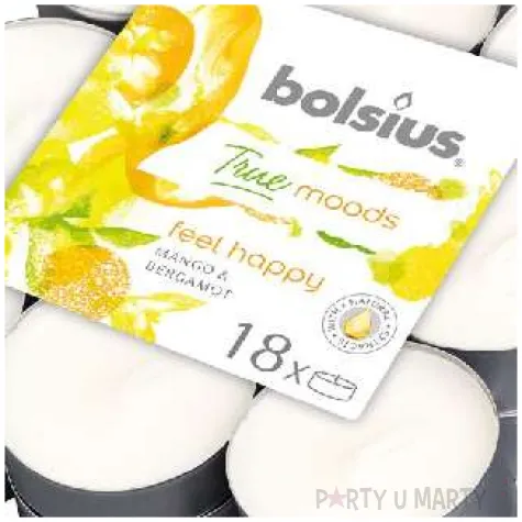 podgrzewacz zapachowy true moods mango i bergamotka bolsius 4h 18 szt