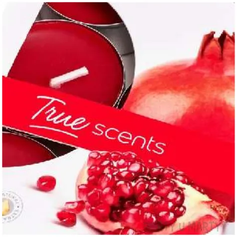 podgrzewacz zapachowy true scents granat czerwony bolsius 4h 6 szt