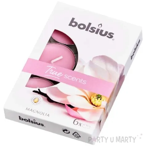 podgrzewacz zapachowy true scents magnolia rozowy bolsius 4h 6 szt